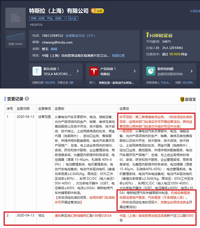 特斯拉上海大动作 新增汽车租赁与增值电信业务，意欲何为？